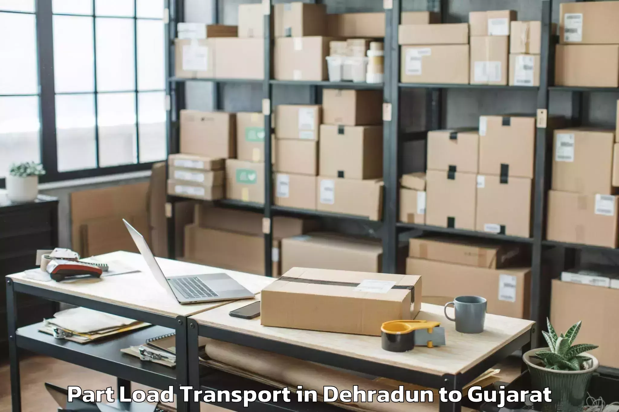 Affordable Dehradun to Vatadara Part Load Transport